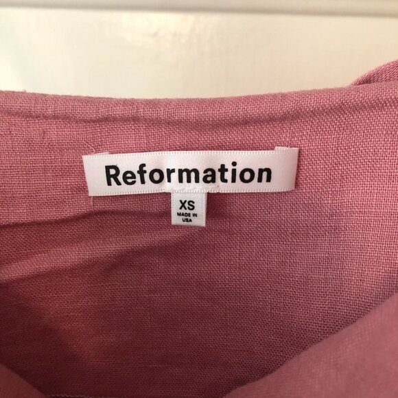 Reformation Aubree pink tie dress - Picture 7 of 7